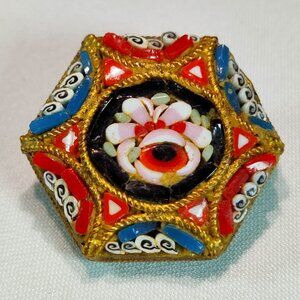 1920s Vintage Pin with Italian Micro Mosaic